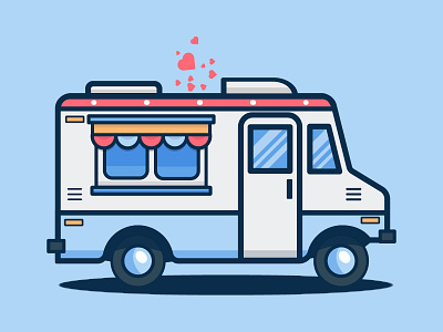 Ice Cream Truck ice cream icon iconography illustrator summer truck vector