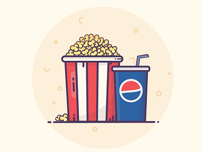 Popcorn Time cinema coke icon movie movies outline popcorn