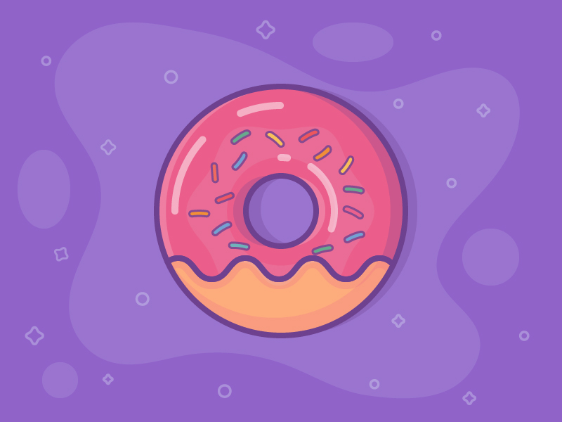 Donut illustartion by The Simple Designers on Dribbble