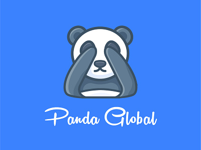 Daily Logo Challenge: Day 3 "Panda Global" V2 abstract dailylogochallenge golden golden ratio icon iconography illustration logo outline panda panda bear panda logo shape