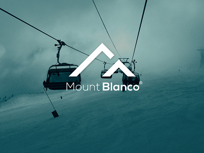 Daily Logo Challenge: Day 8 "Ski Mountain" V2 abstract brass peak dailylogochallenge design golden illustration logo minimal mount blanco moutain shape ski ski graphics ski mountain traverse