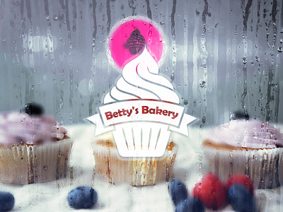 Daily Logo Challenge: Day 18 "Betty's Bakery" bettys bakery cakecup cakes clean cupcake cupcake shop cupcakes dailylogochallenge frosted illustration logo shape