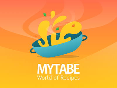 Mytabe App Icon Illustration cook food kitchen maytabe mytabe pan recipe