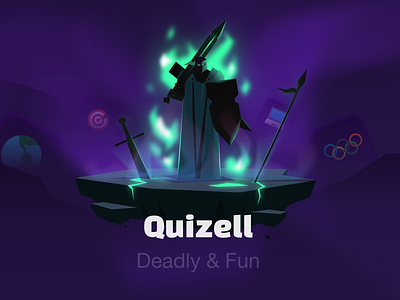 Quizell Character Design application deadly fun game quizell trivia