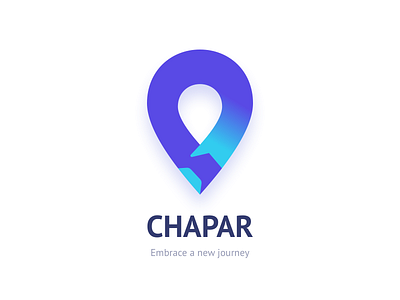 Chapar Logo blue chapar creative deal design gradient hand logo purple slogan