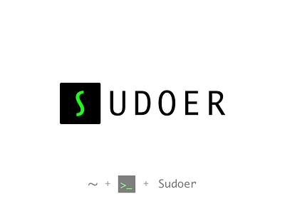 Sudoer Logo command design line linux logo sketch sudo sudoer