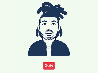 Gully Collection - The Weeknd avatar icon illustration illustrator theweeknd
