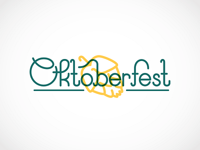 Oktoberfest beer hops lettering oktoberfest typography