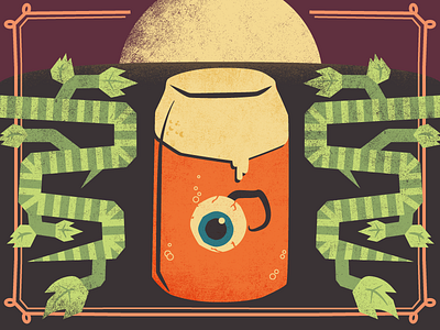 Can-O-Lantern beer can halloween poster spooky wip