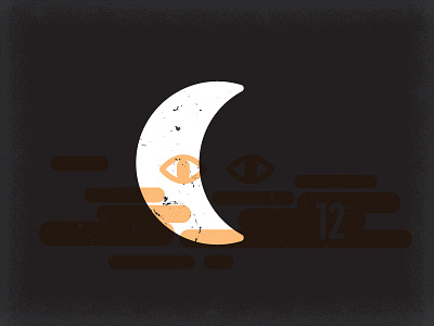 Menacing Moon [12] drawlloween halloween illustration moon spooky