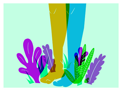 Moving On drawing illustration legs plants transparency