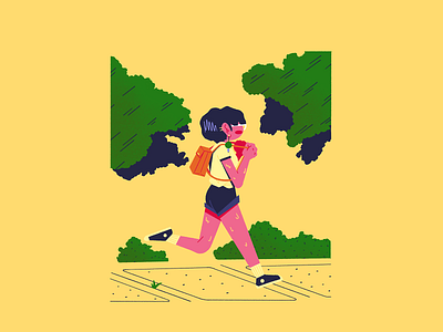 Late Summer Vibes – 2 🏃‍♀️ character chill drawing illustration jog run summer summertime vibes
