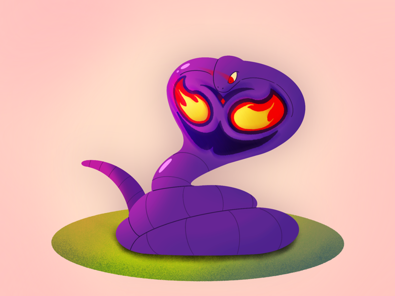 Inktober Day 10 – Pattern video game games gaming snek snake pattern arbok pokémon illustration inktober