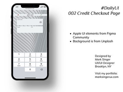 Credit Checkout Page