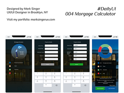 Mortgage Calculator app research ui ux whiteboarding