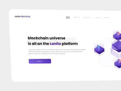 UI design for an active website in the blockchain field