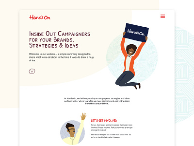 Hands On Brands website design homepage web design