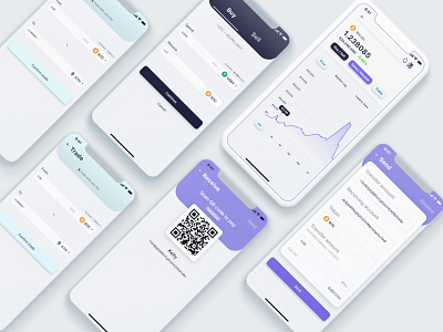 Cryptobase Mobile App - Wallet & Exchange App adobe xd app app design crypto app design illustration product design prototype ui ui design uiux user research ux