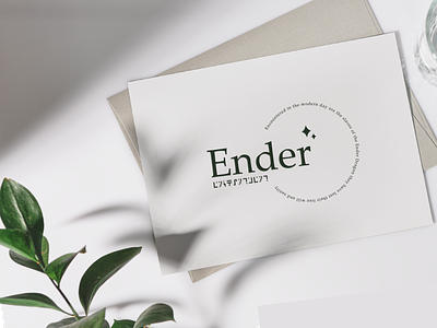 Greeting Card | Ender graphic design layout print typography
