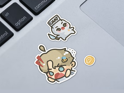 Kawaii Stickers | Punz & Chat cute graphic design print punz sticker