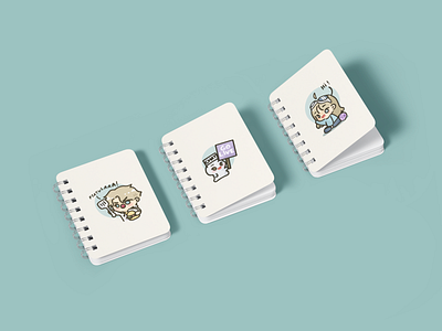 cute character notebooks character cute doodle illustration notebook