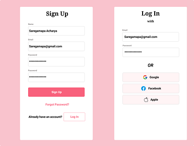 Sign In/Log In dailyui 001