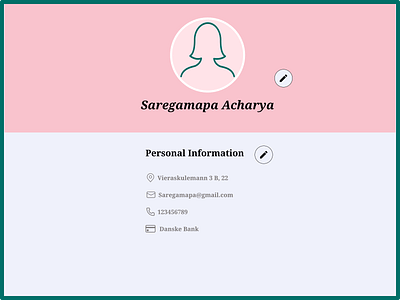 User's Profile dailyui 006