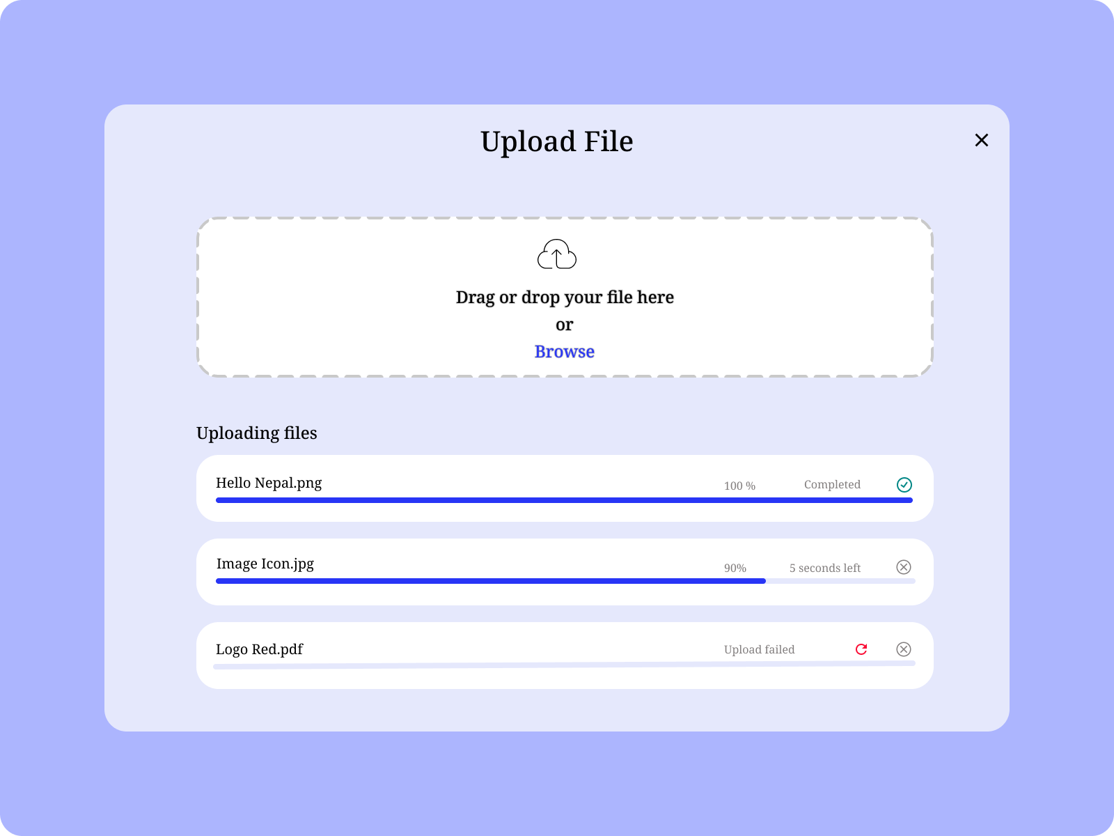 File Upload by Deep Mala Shrestha on Dribbble