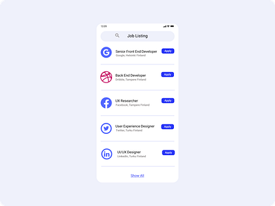 Job Listing dailyui050