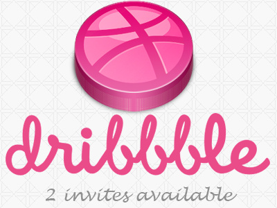 2 Dribbble Invite available 2 invites dribbble illustration photoshop pink vector