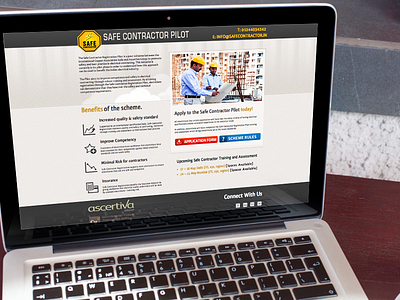 Safe Contractor New Design button form identity input layout minimal navigation orange ux web website yellow