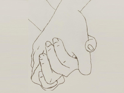 Hand Holding sketch art design hand holding notepad paper pencil rough simple sketch