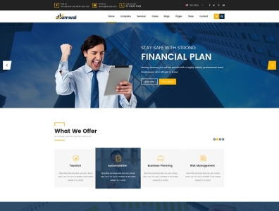 Amwal | Consulting Finance-Multipurpose Premium HTML5 Website Te trading