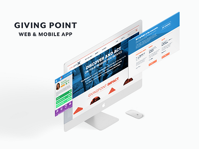 Giving Point site mobile mobile app design ux web design