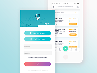 Onboarding & Locations by Brad Weaver on Dribbble