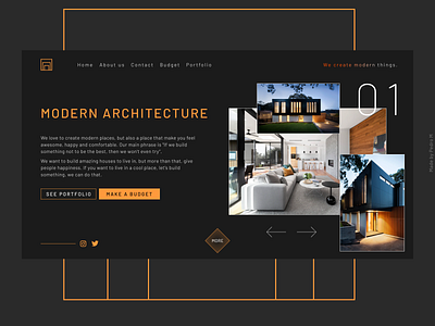 Architecture Interface Design Landing Page architect architecture design landing page minimalism modern ui ui design ux webdesign