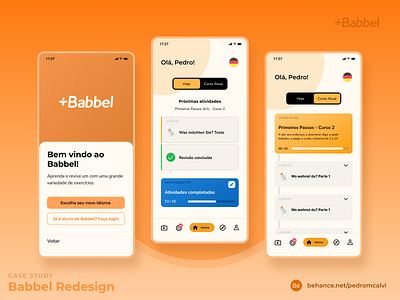 Babbel App Redesign babbel design deutsch language learning app minimalism mobile app modern redesign ui ui design ux