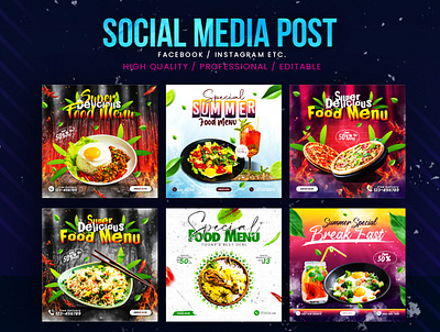 Food social media banner post template food for social media food post design food promotion social media food social media post graphic design post design social media design social media post