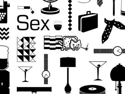 Easter Eggs black cigarette design drawing drink graphic icon illustration lamp nyan office sex vector watch web white