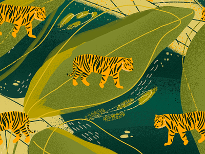 Tiger Pattern branding color colorful colors design graphic design illustration naturelogo pattern tiger