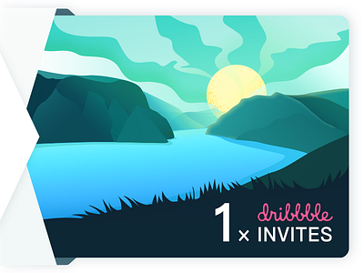 Dribbble Invite design dribble hello illustration invites