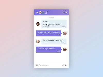 #DailyUI 13 Direct Messaging