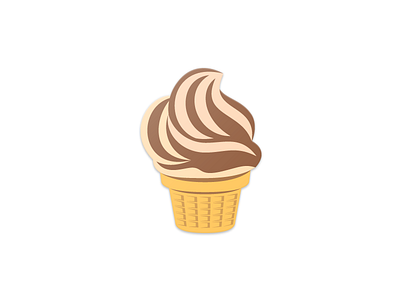 Ice Cream - Bigmoji Icon android android app android app icon app design icon illustration logo minimal