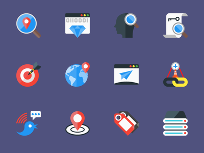 SEO Flat Icons