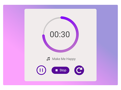 Countdown Timer for a Music App countdown timer dailyui design graphic design timer ui ux