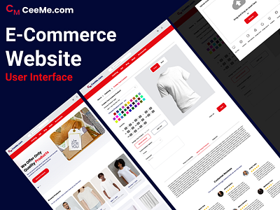 An e-commerce website user interface