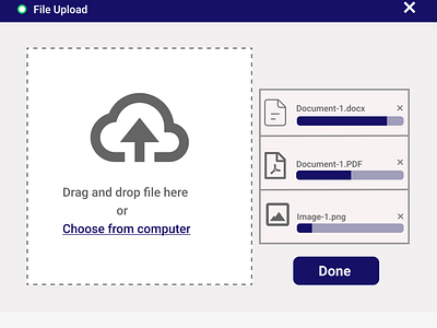 A file upload element