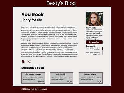 Blog post design