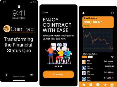 CoinTract Cryptocurrency mobile app