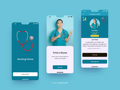 Dribbble - Nursing Care Website Header Design.png by Alix Marker